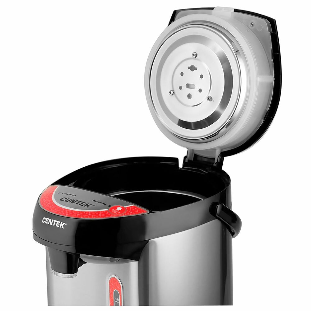Термопот на 4 литра 3 режима подачи воды CENTEK CT-0081, 850 Вт, 1 температурный режим, пластик/сталь, черный