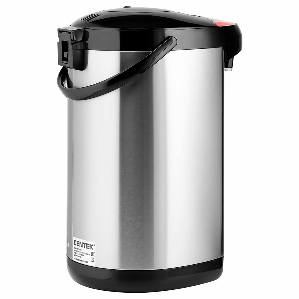 Термопот на 5 литров, 3 режима подачи воды, CENTEK CT-0082, 850 Вт, 1 температурный режим, пластик/сталь, черный