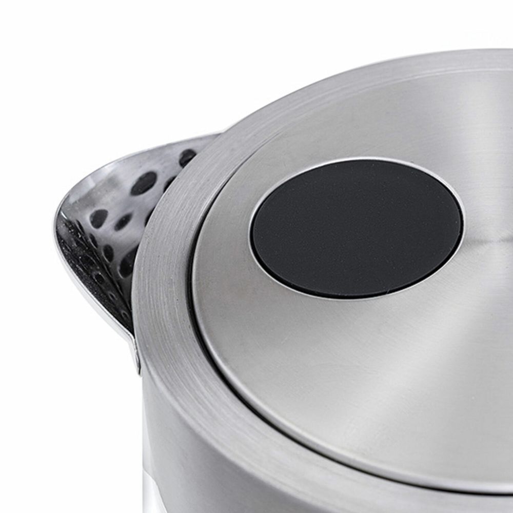 Чайник KITFORT КТ-617, 1,5 л, 2200 Вт, закрытый нагревательный элемент, стекло, серебристый