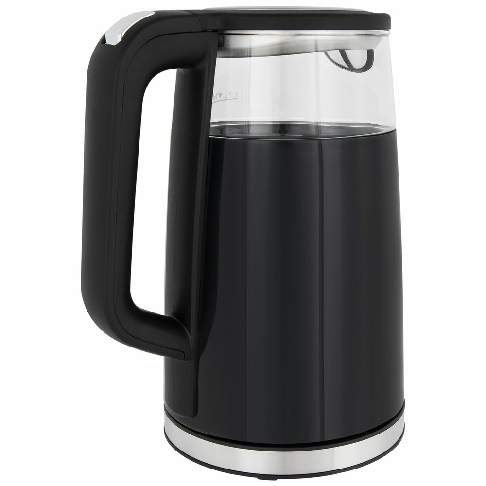 Чайник с терморегулятором и дисплеем, ДВОЙНЫЕ СТЕНКИ, SONNEN KT-8717, 1,7 л, 2200 Вт, черный