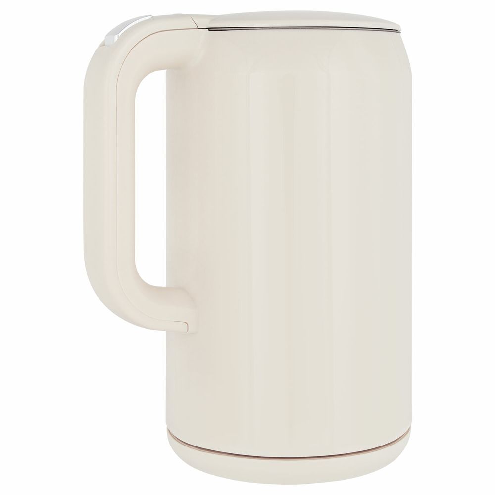 Чайник с терморегулятором и дисплеем, ДВОЙНЫЕ СТЕНКИ, SONNEN KT-8721, 1,7 л, 2200 Вт, бежевый