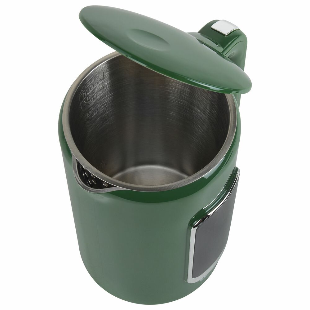 Чайник с терморегулятором и дисплеем, ДВОЙНЫЕ СТЕНКИ, SONNEN KT-8723EG, 1,7 л, 2200 Вт, изумрудный