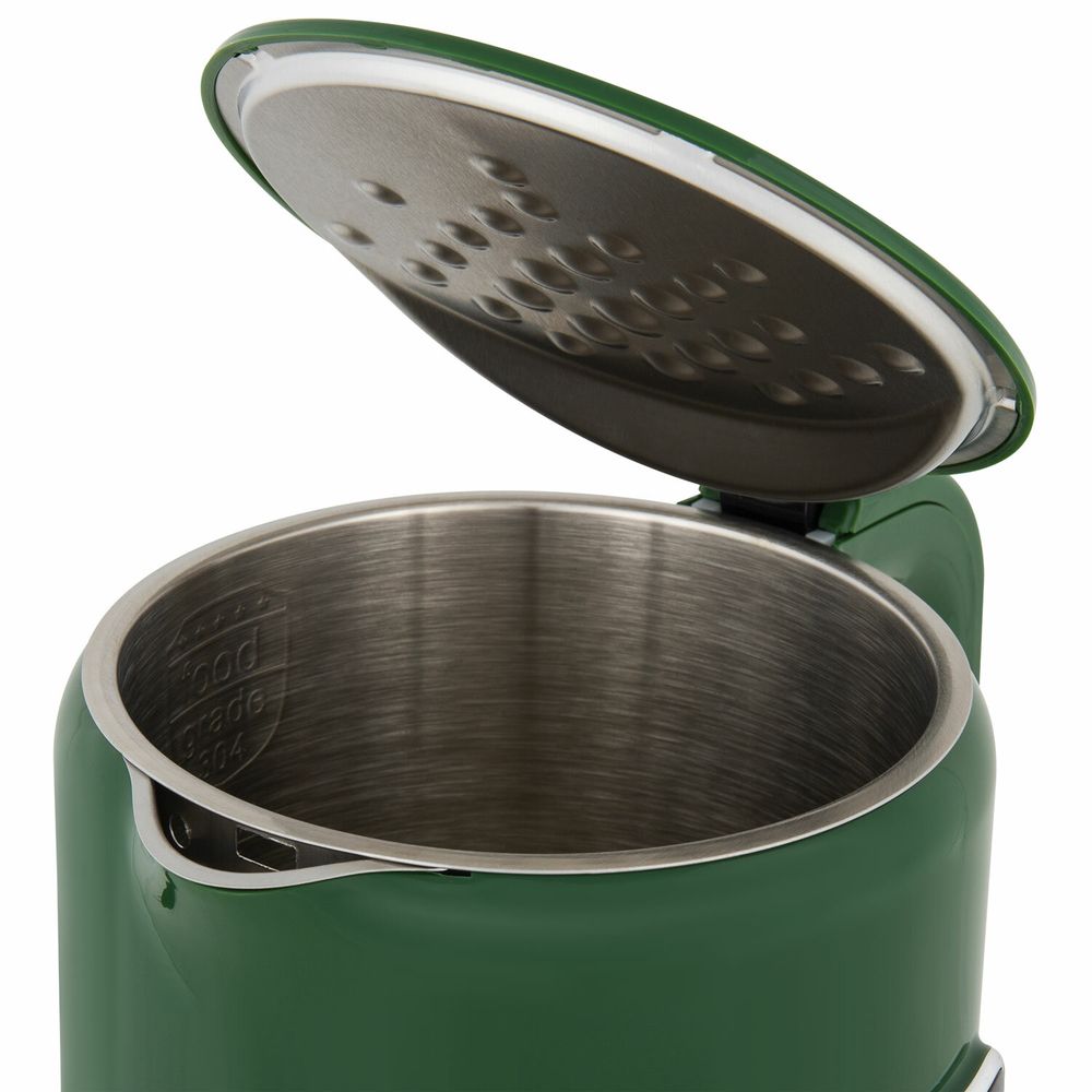 Чайник с терморегулятором и дисплеем, ДВОЙНЫЕ СТЕНКИ, SONNEN KT-8723EG, 1,7 л, 2200 Вт, изумрудный