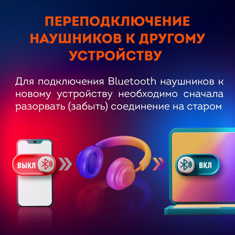 Наушники беспроводные большие светящиеся накладные, белые DASWERK 