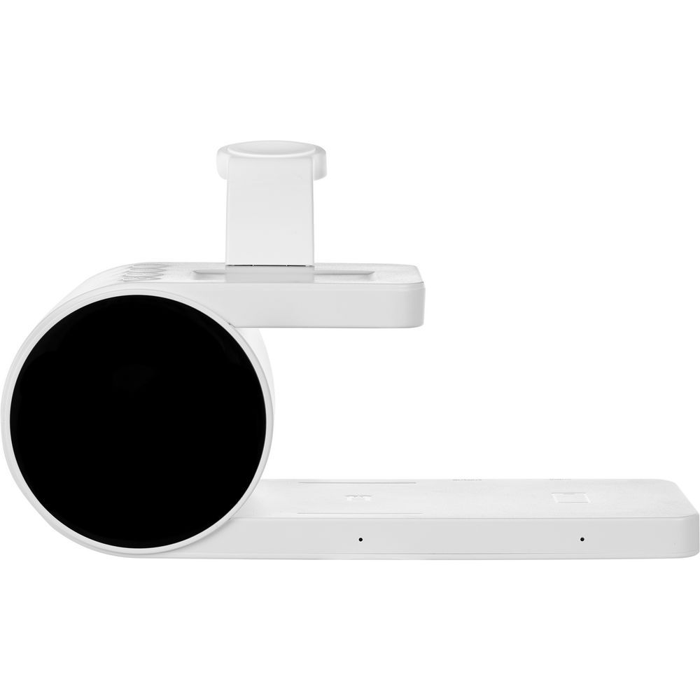 Станция беспроводной зарядки с часами fullStack белая