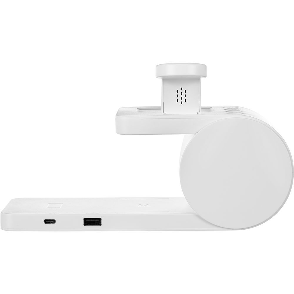 Станция беспроводной зарядки с часами fullStack белая