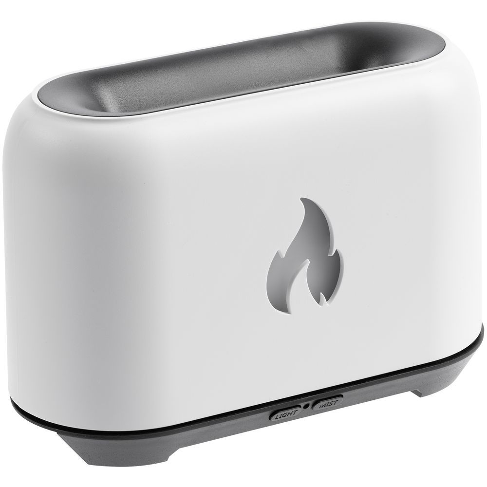 Увлажнитель-ароматизатор Fire Flick с имитацией пламени белый