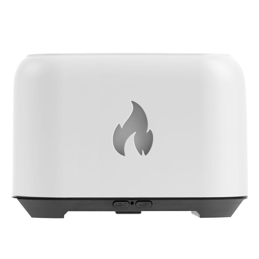 Увлажнитель-ароматизатор Fire Flick с имитацией пламени белый