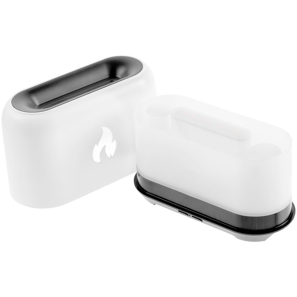 Увлажнитель-ароматизатор Fire Flick с имитацией пламени белый