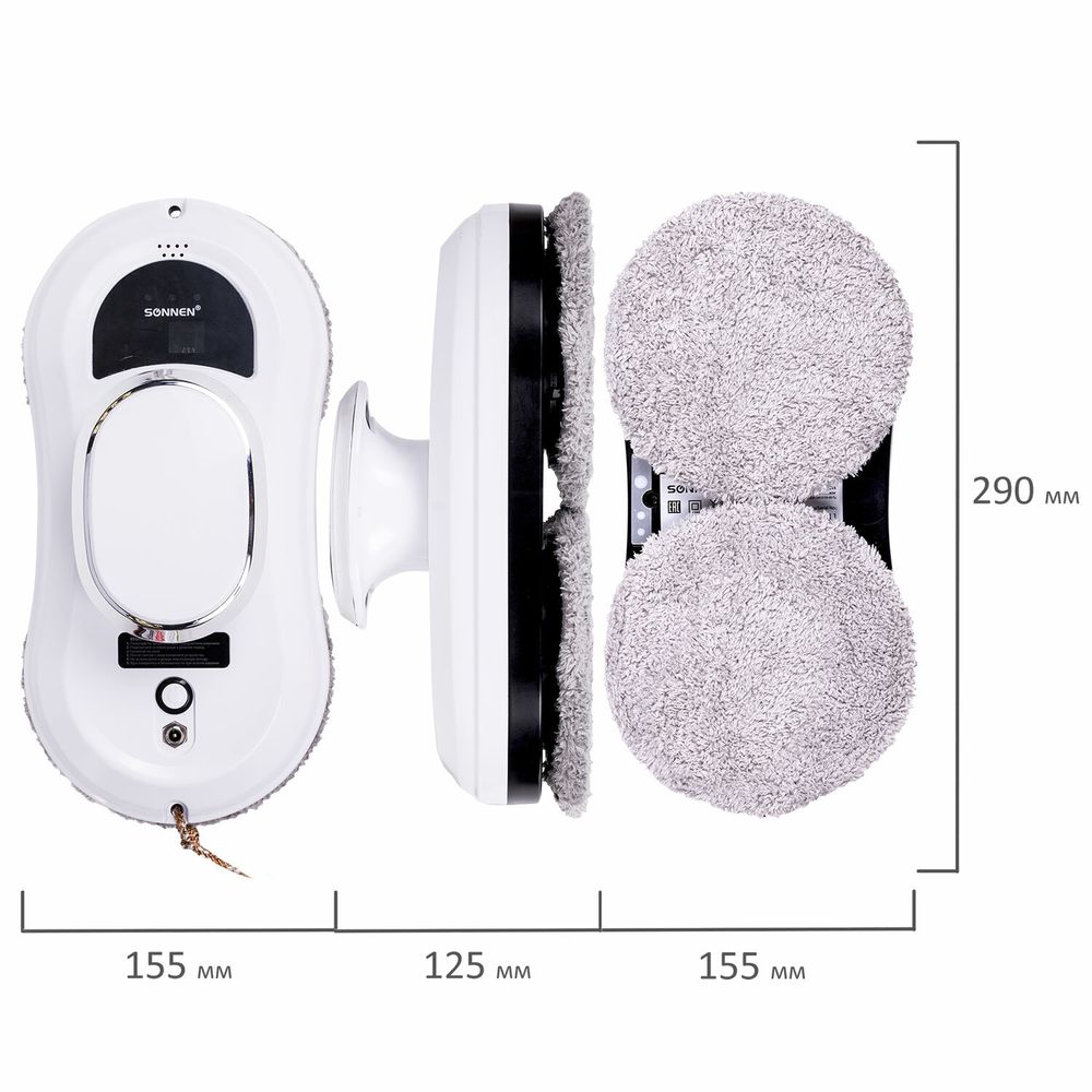 Робот-мойщик окон SONNEN Tech RWC-121 UltraClear, датчик от падения, 26 салфеток, пульт ДУ
