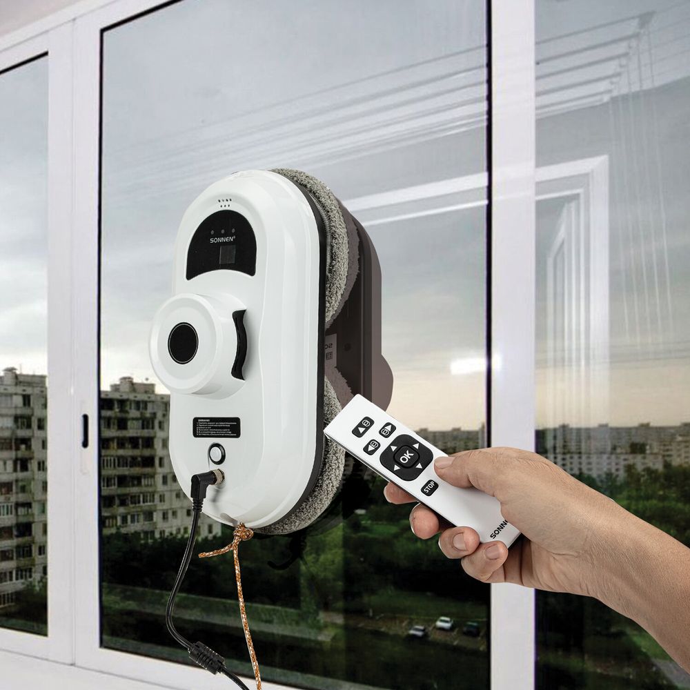 Робот-мойщик окон SONNEN Tech RWC-122 UltraClear, датчик от падения, 26 салфеток, пульт ДУ