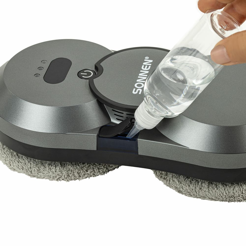 Робот-мойщик окон с автораспылением SONNEN Tech RWC-123 SPRAY, датчик от падения, 26 салфеток, пульт ДУ