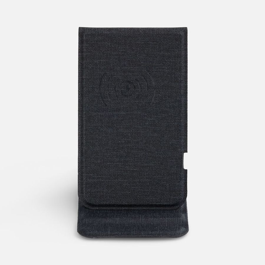 Подставка для смартфона с беспроводной зарядкой Kickstand серая