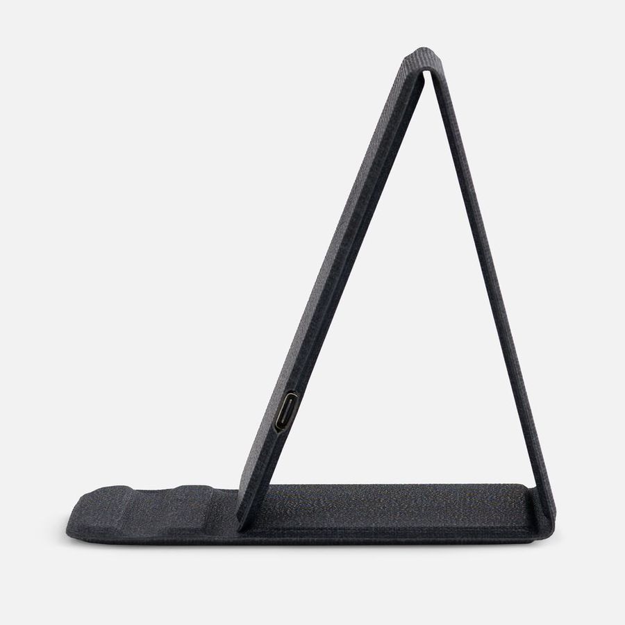 Подставка для смартфона с беспроводной зарядкой Kickstand серая