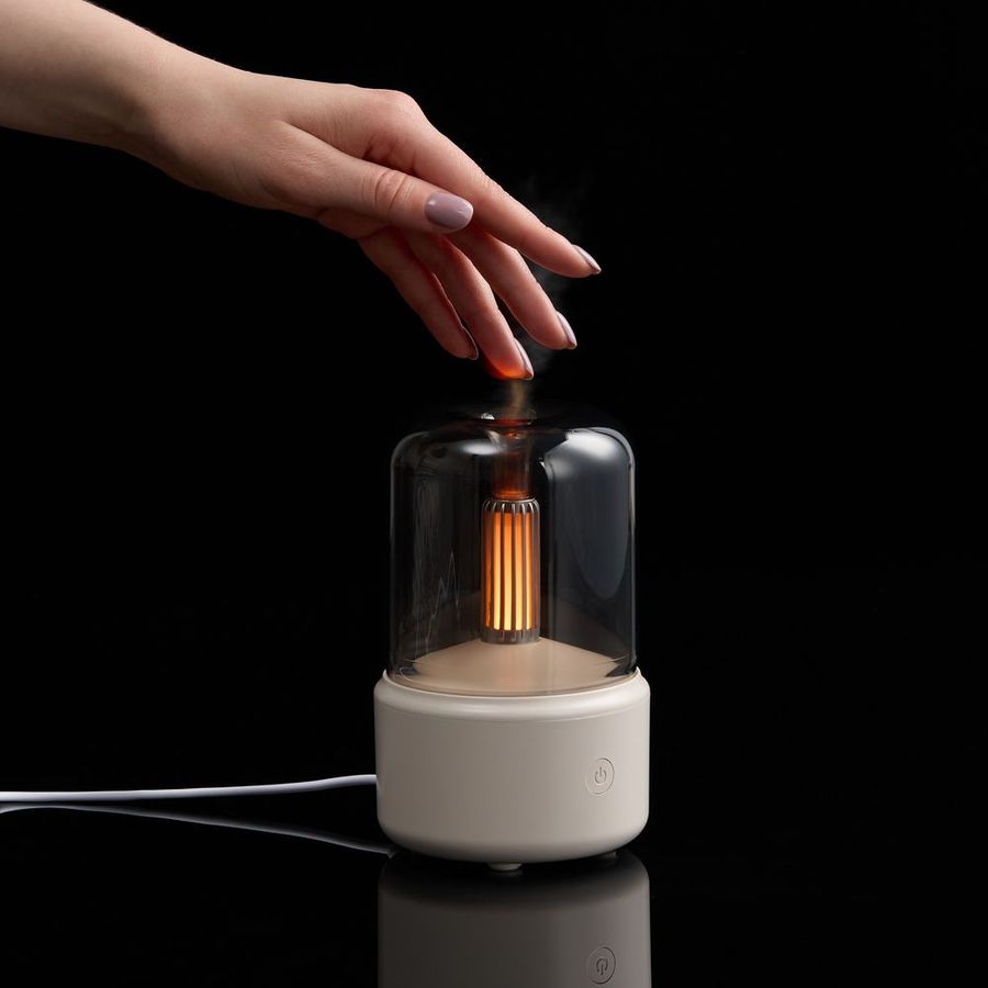 Увлажнитель-ароматизатор с подсветкой mistFlicker молочно-белый