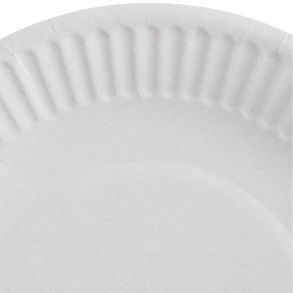 Тарелка одноразовая d 170 мм, белая, бумажная 100шт/уп