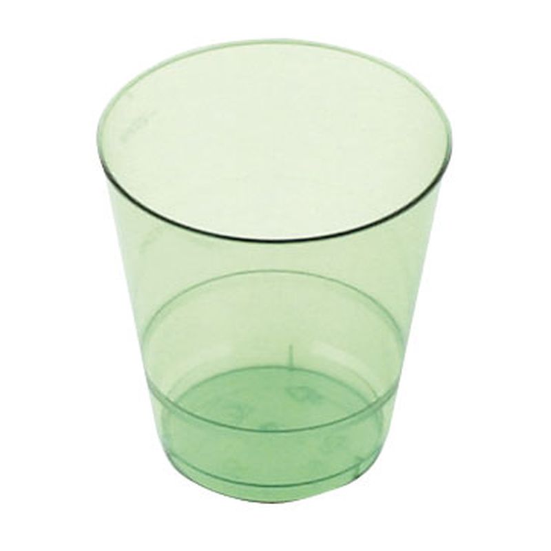Стакан одноразовый для холодных напитков 0,20л, кристалл, зеленый,ПС, 50шт/уп