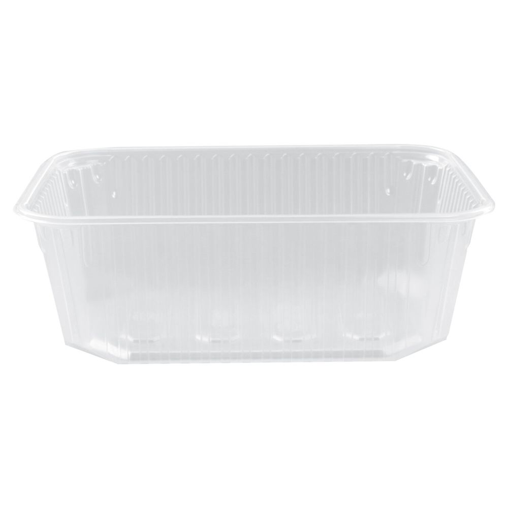 Одноразовый контейнер 1000 мл, КОМПЛЕКТ 100 шт., БЕЗ КРЫШКИ, 186х132 мм, прозрачные, ПП