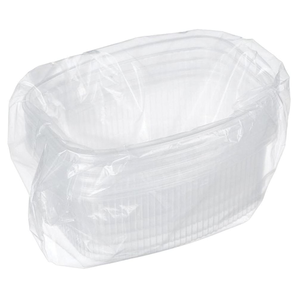 Одноразовый контейнер 500 мл, КОМПЛЕКТ 100 шт., БЕЗ КРЫШКИ, 138х102 мм, прозрачные, ПП