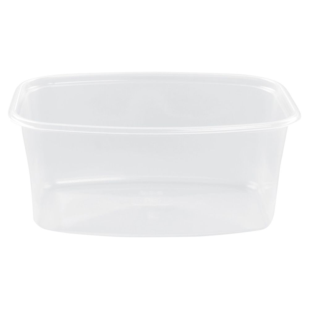 Одноразовый контейнер 500 мл, КОМПЛЕКТ 100 шт., БЕЗ КРЫШКИ, 138х102 мм, прозрачные, ПП