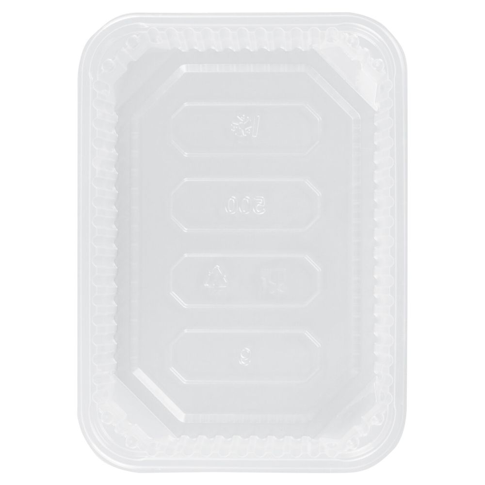 Одноразовый контейнер 500 мл, КОМПЛЕКТ 100 шт., БЕЗ КРЫШКИ, 186х132 мм, прозрачные, ПП
