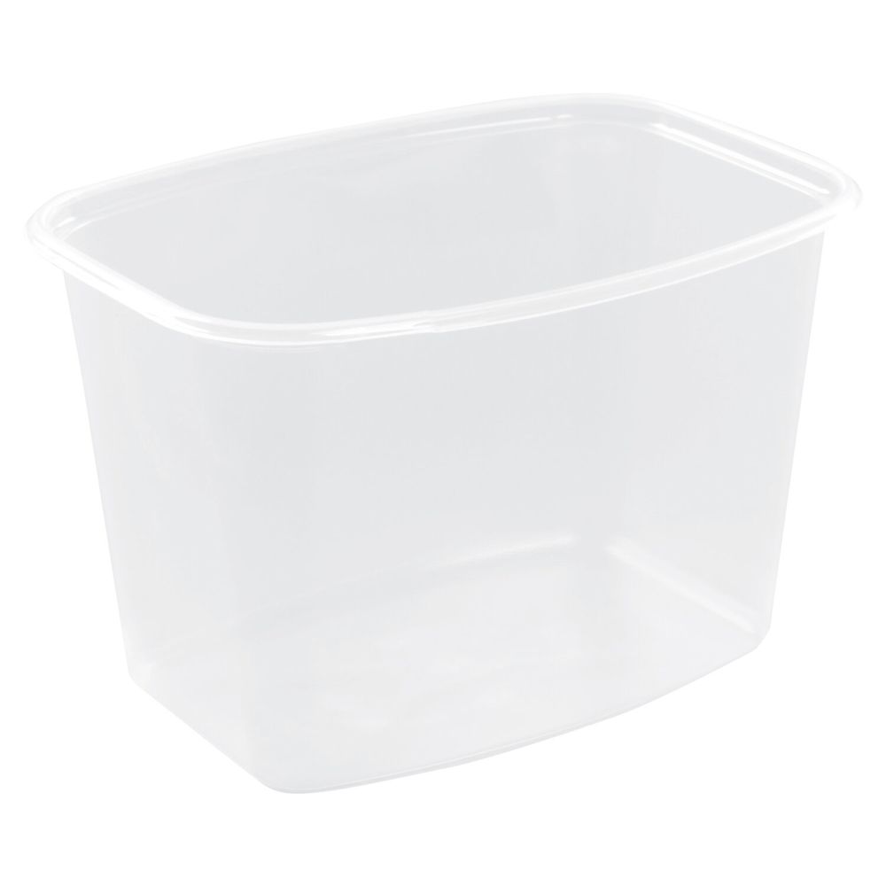 Одноразовый контейнер 750 мл, КОМПЛЕКТ 100 шт., БЕЗ КРЫШКИ, 138х102 мм, прозрачные, ПП