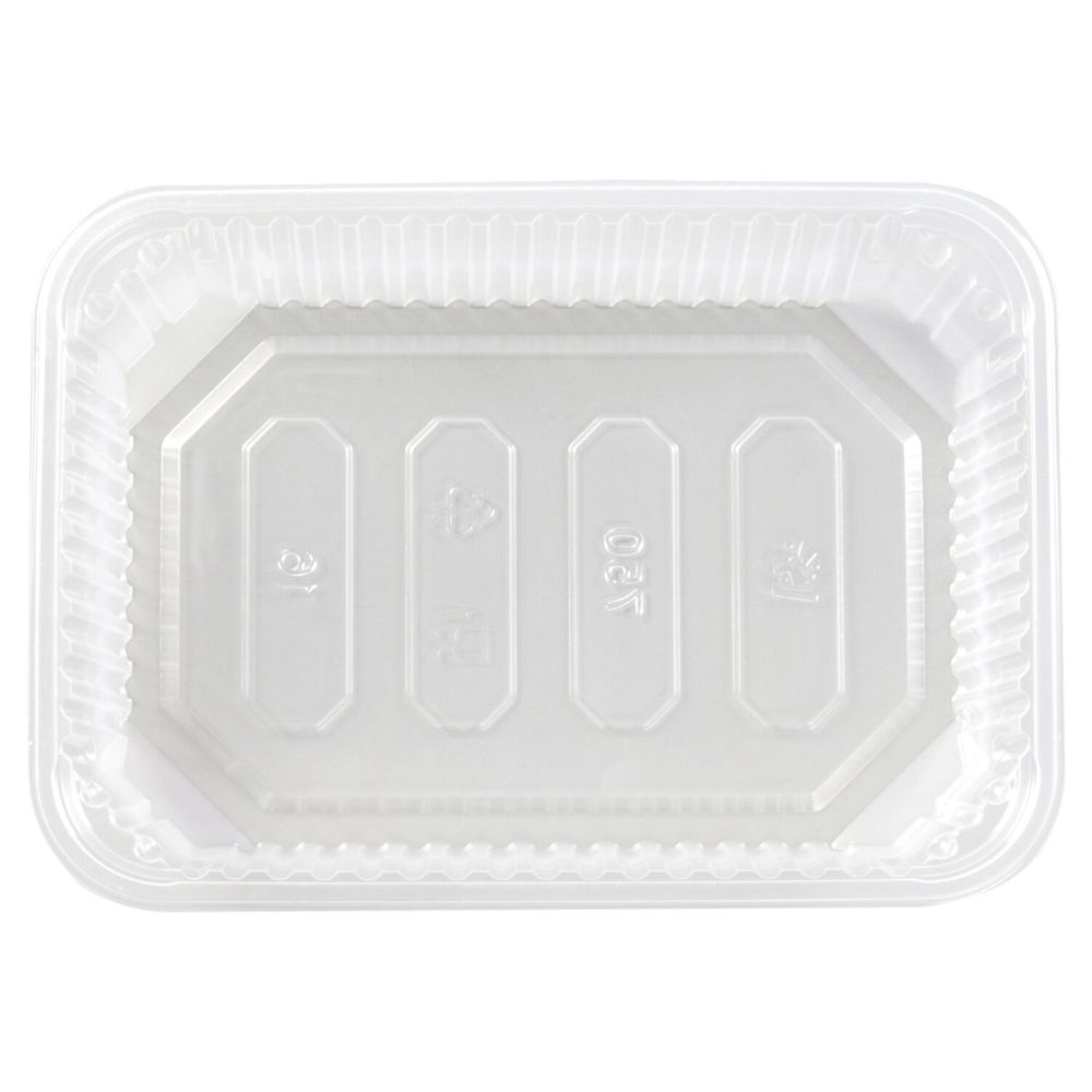 Одноразовый контейнер 750 мл, КОМПЛЕКТ 100 шт., БЕЗ КРЫШКИ, 186х132 мм, прозрачные, ПП
