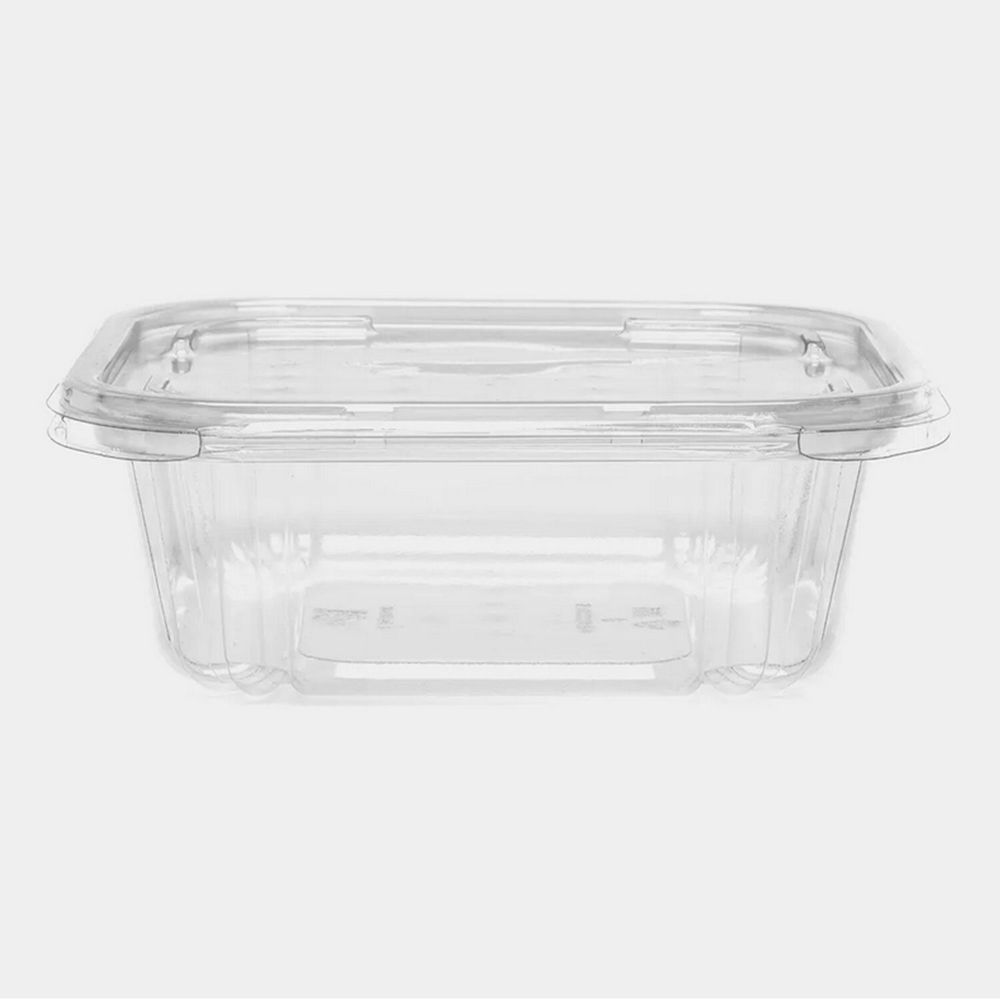 Одноразовый контейнер квадратный 750 мл С КРЫШКОЙ ЮП-РКСП, КОМПЛЕКТ 300 шт., прозрачный ПЭТ