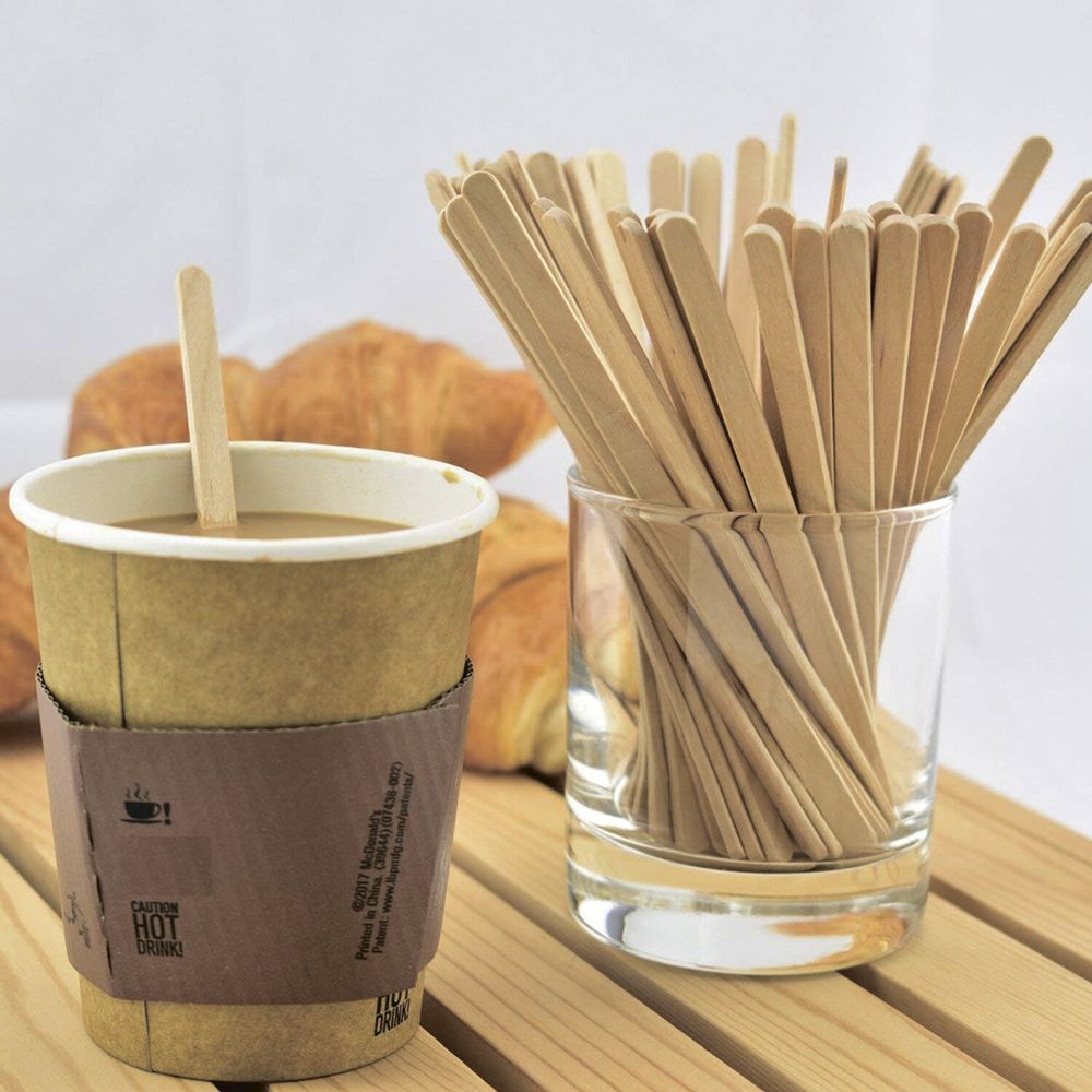 Размешиватель одноразовый деревянный 180 мм, КОМПЛЕКТ 1000 шт., WELDAY