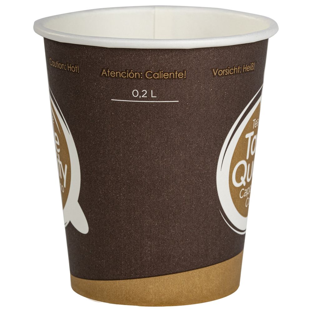 Стакан одноразовый бумажный 250/280 мл, D 80 мм, КОМПЛЕКТ 75 шт., однослойные, Taste Quality, холодное/горячее