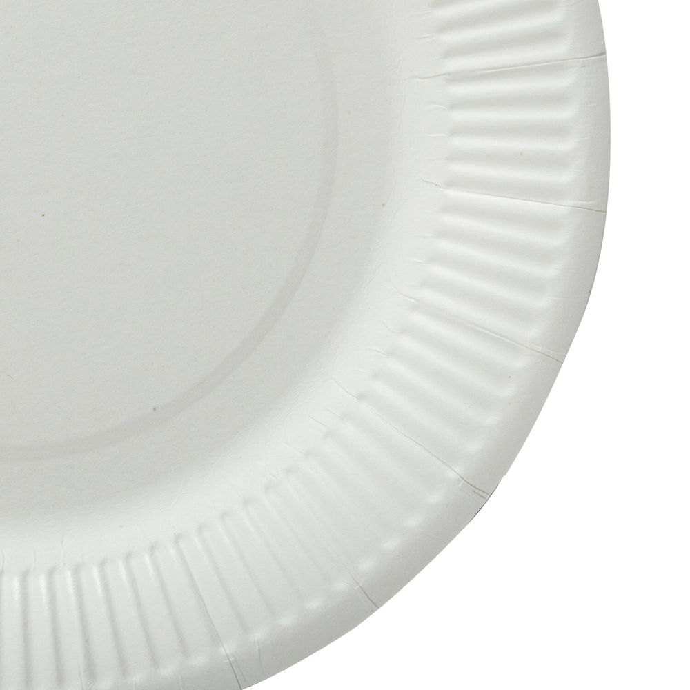 Тарелка одноразовая бумажная 230 мм, 100 штук, СТАНДАРТ, жиростойкая ламинированная, LAIMA