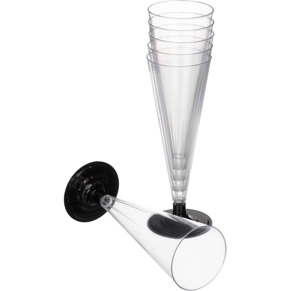 Бокал одноразовый для шампанского, 0,18л, ПС, 6шт/уп