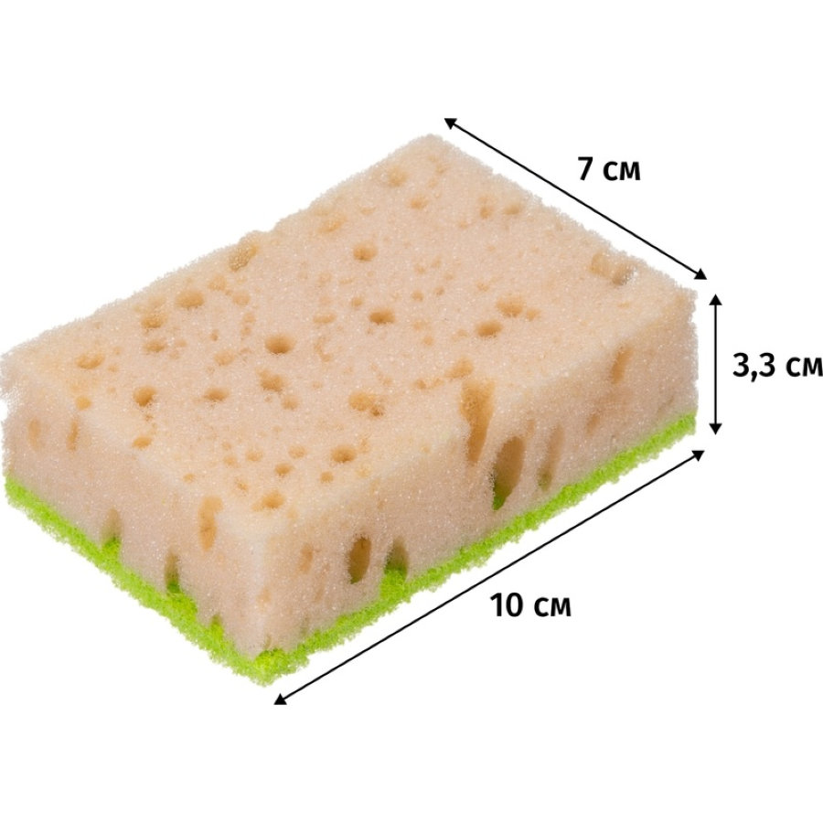 Губки для мытья посуды Master Fresh XL поролоновые, 100х70х33 мм, 5 шт/уп 