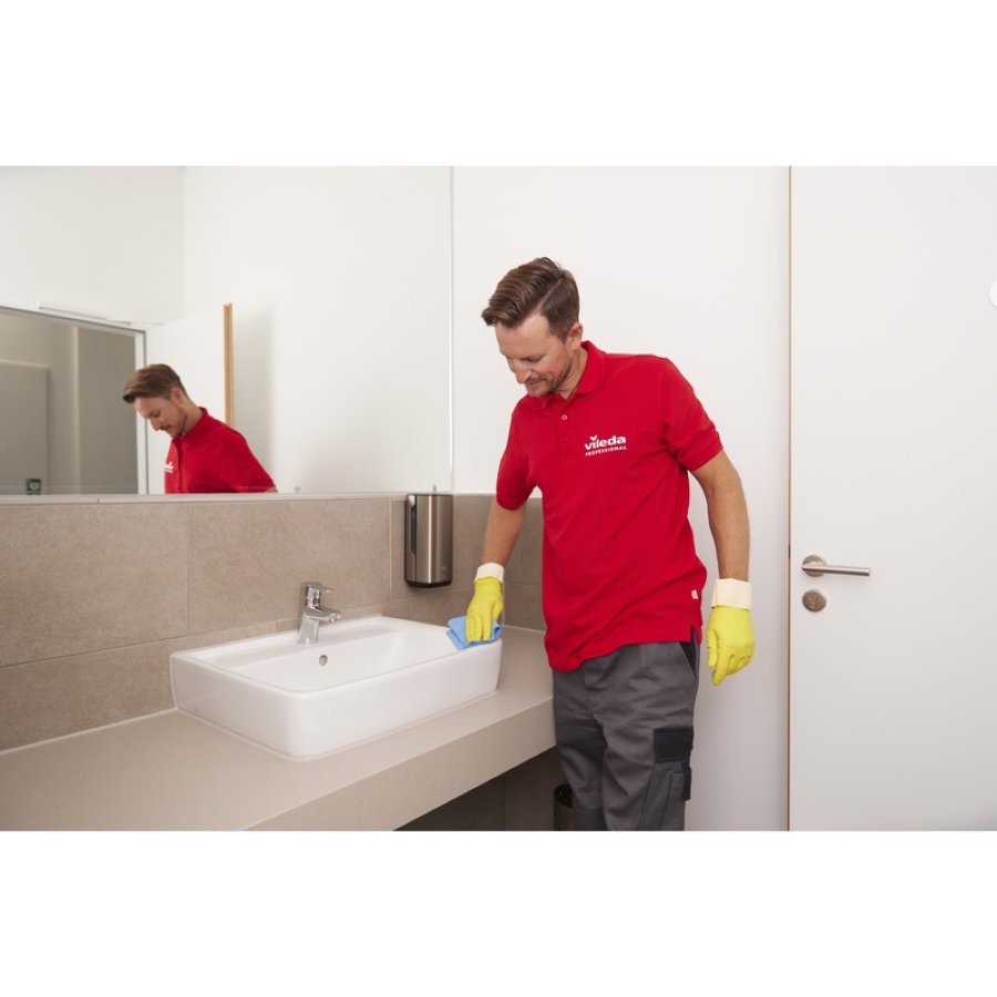 Салфетки хозяйственные Vileda Professional р-МикронКвик микрофибра 40х38 см 135 г/кв.м синие 5 штук 