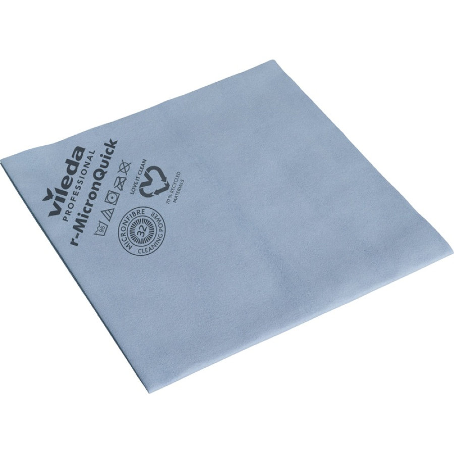 Салфетки хозяйственные Vileda Professional р-МикронКвик микрофибра 40х38 см 135 г/кв.м синие 5 штук 