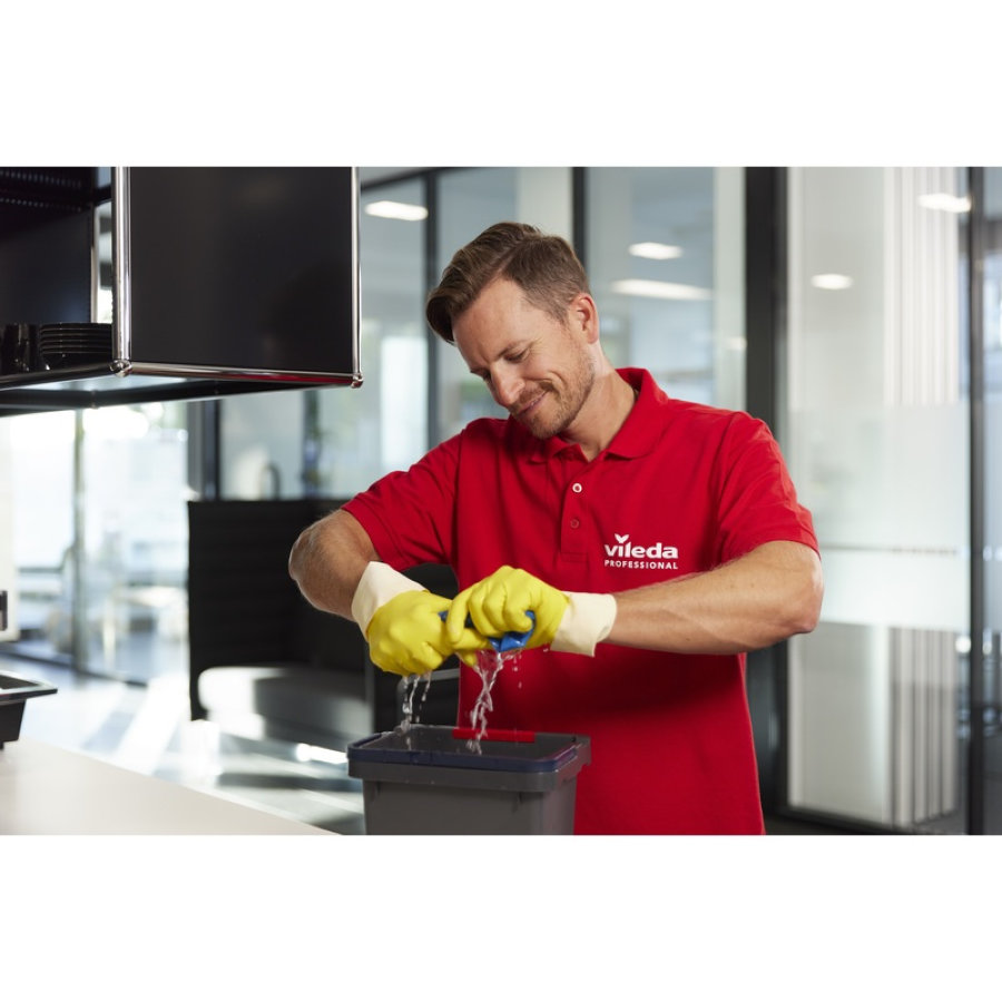 Салфетки хозяйственные Vileda Professional р-МикронКвик микрофибра 40х38 см 135 г/кв.м синие 5 штук 