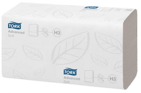 Полотенца бумажные  Tork  Premium листовые,2-слойные, ультрамягкие, H3 Singlefold сложения ZZ, 200 л, белые, 100278