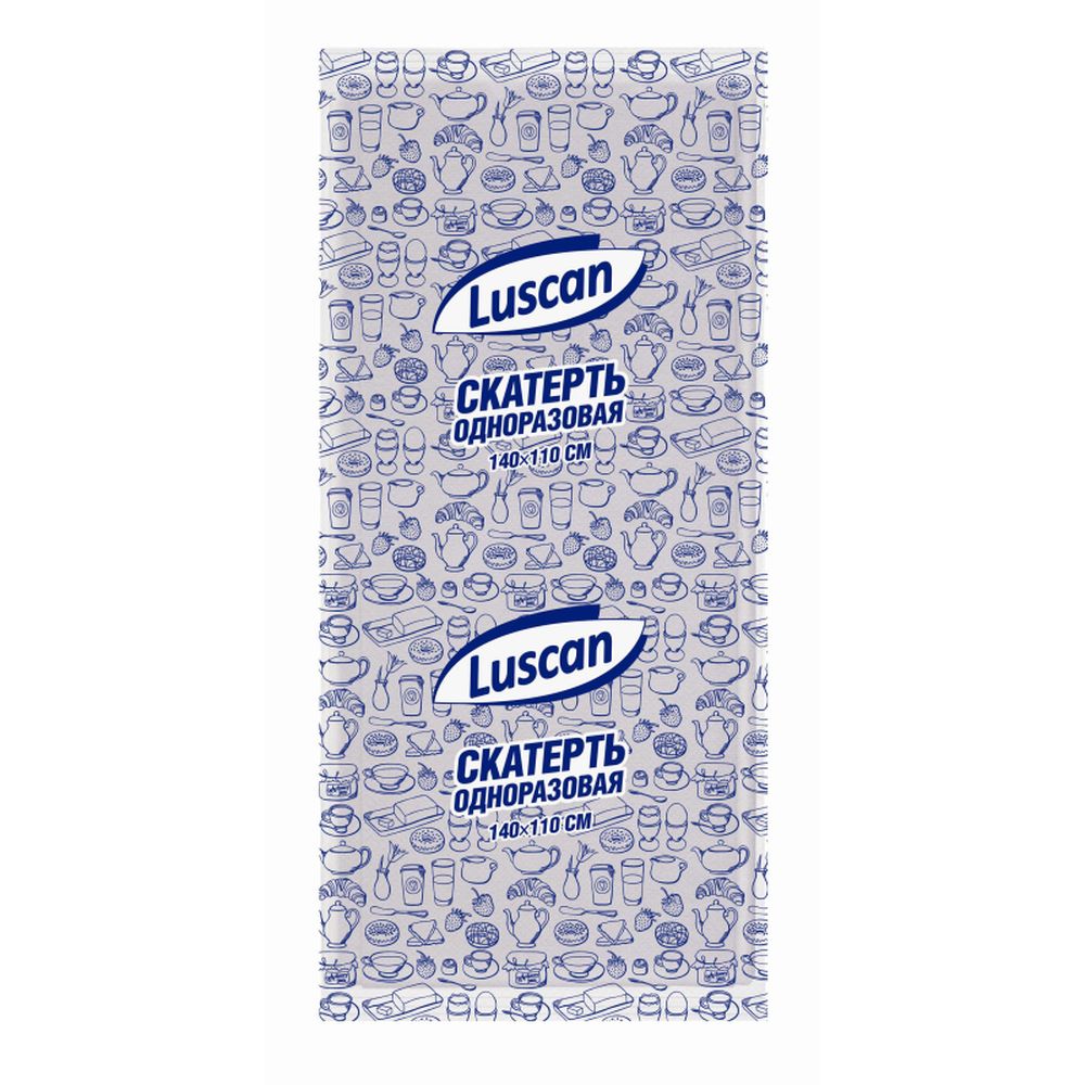Скатерть одноразовая Luscan, 110х140см, белая