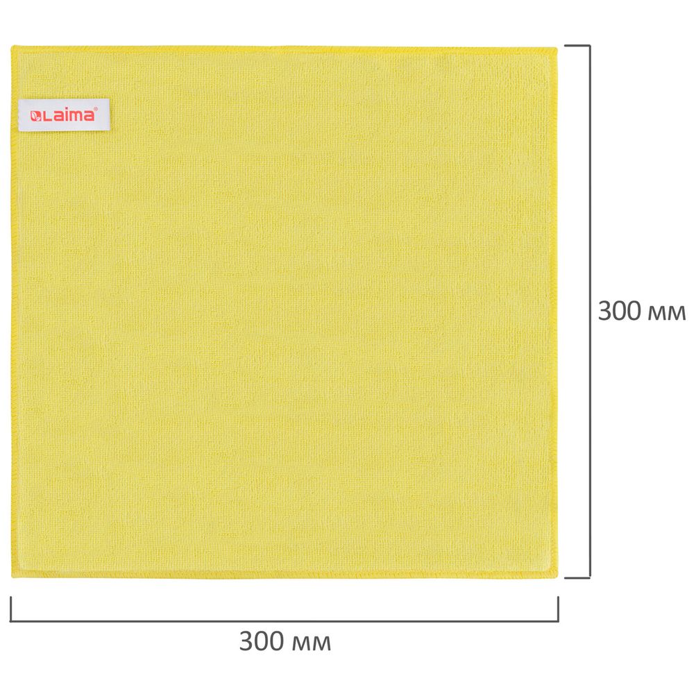 Салфетка из МИКРОФИБРЫ универсальная 30х30 см, КОМПЛЕКТ 4 шт., MULTI PRO COLOUR, 280 г/м2, LAIMA