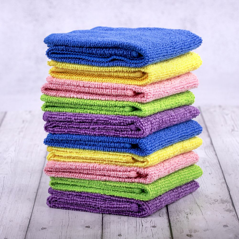 Салфетки из МИКРОФИБРЫ 30х30 см MULTI COLOUR, big pack, КОМПЛЕКТ 10 шт.
