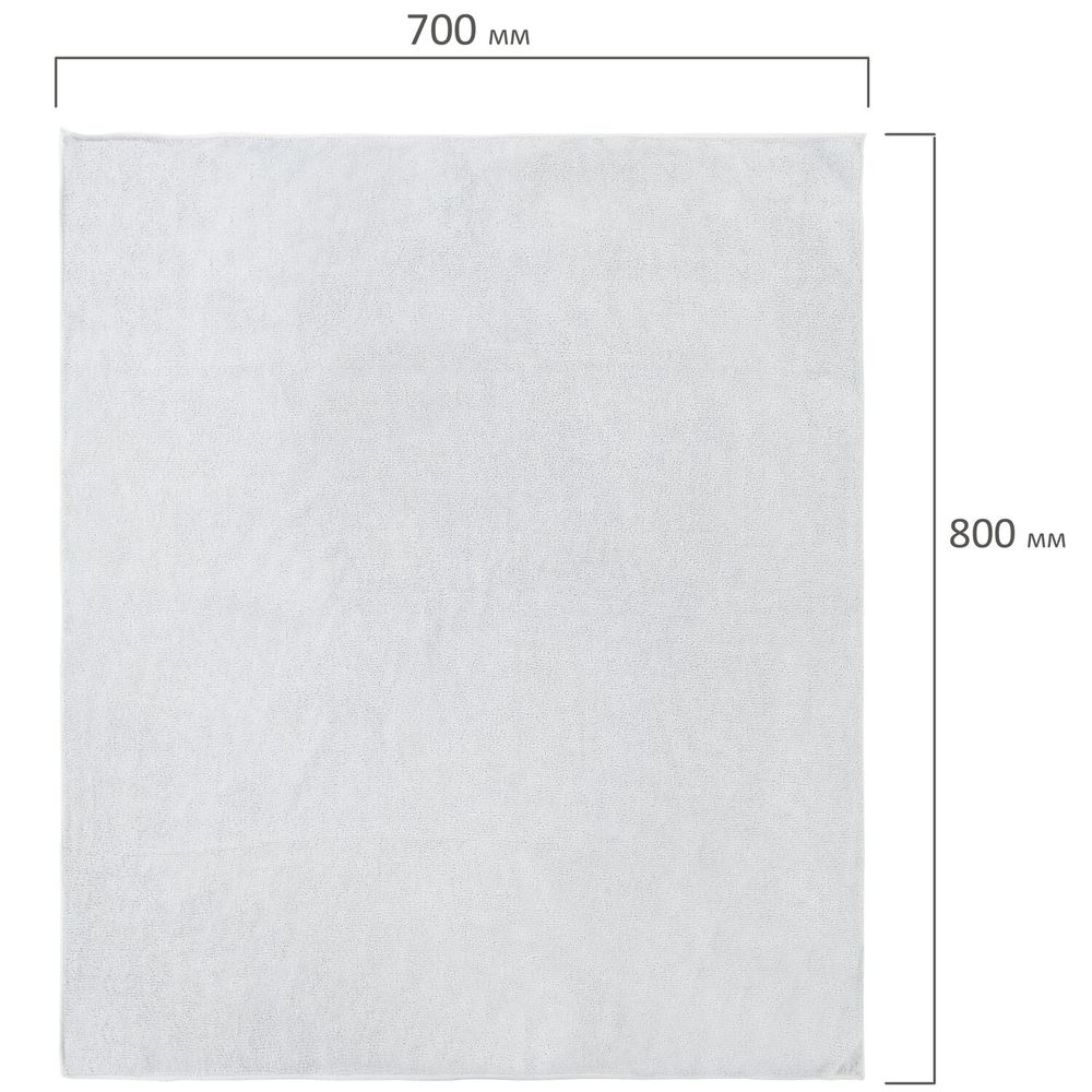 Тряпка для мытья пола из микрофибры 70х80 см "OVERLOCK GREY COLOUR", серая, 220 г/м2, LAIMA HOME