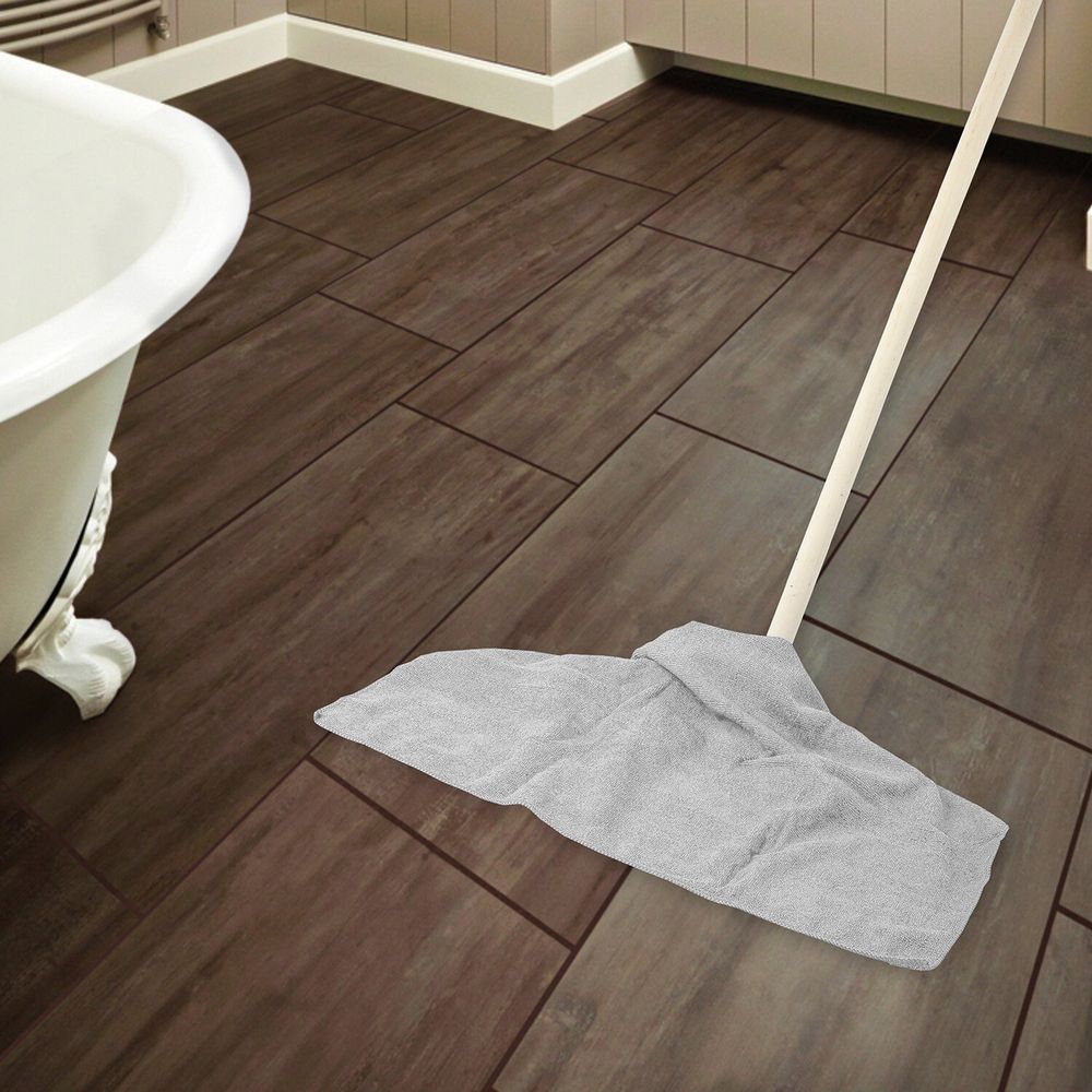 Тряпка для мытья пола из микрофибры 70х80 см "OVERLOCK GREY COLOUR", серая, 220 г/м2, LAIMA HOME