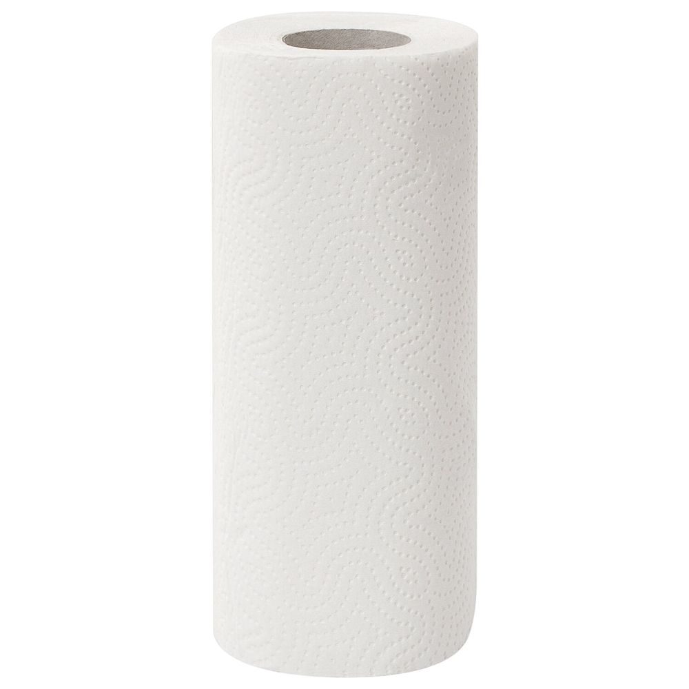 Полотенца бумажные 2-х слойные, спайка 8 рулонов (8х13 м), ЛЮБАША ECO