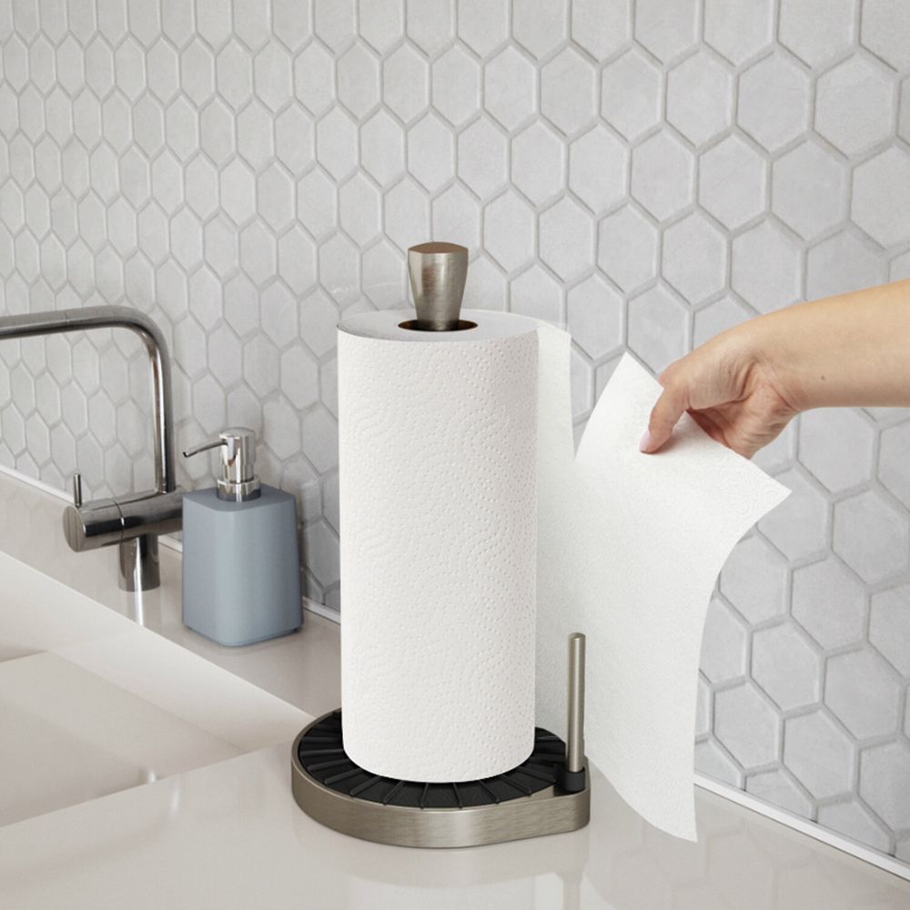 Полотенца бумажные 2-х слойные, спайка 8 рулонов (8х13 м), ЛЮБАША ECO