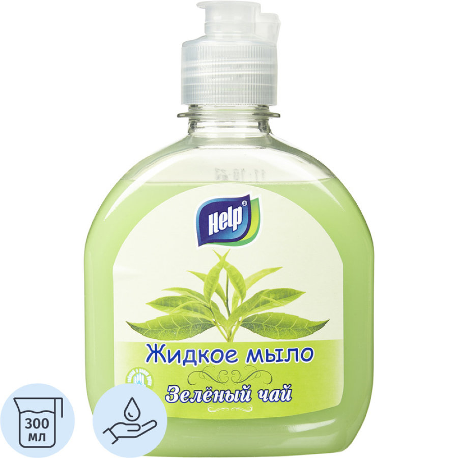 Мыло жидкое Help Зеленый чай 300 мл 
