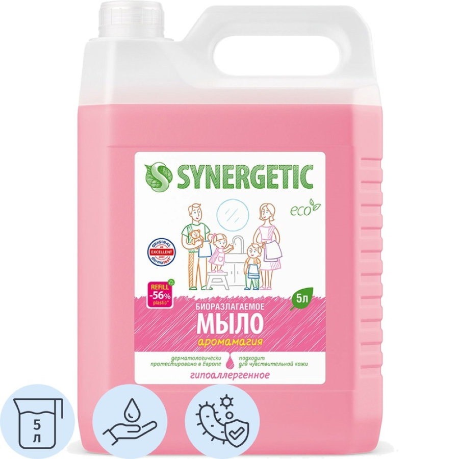 Мыло жидкое Synergetic Аромамагия, 5000 мл 