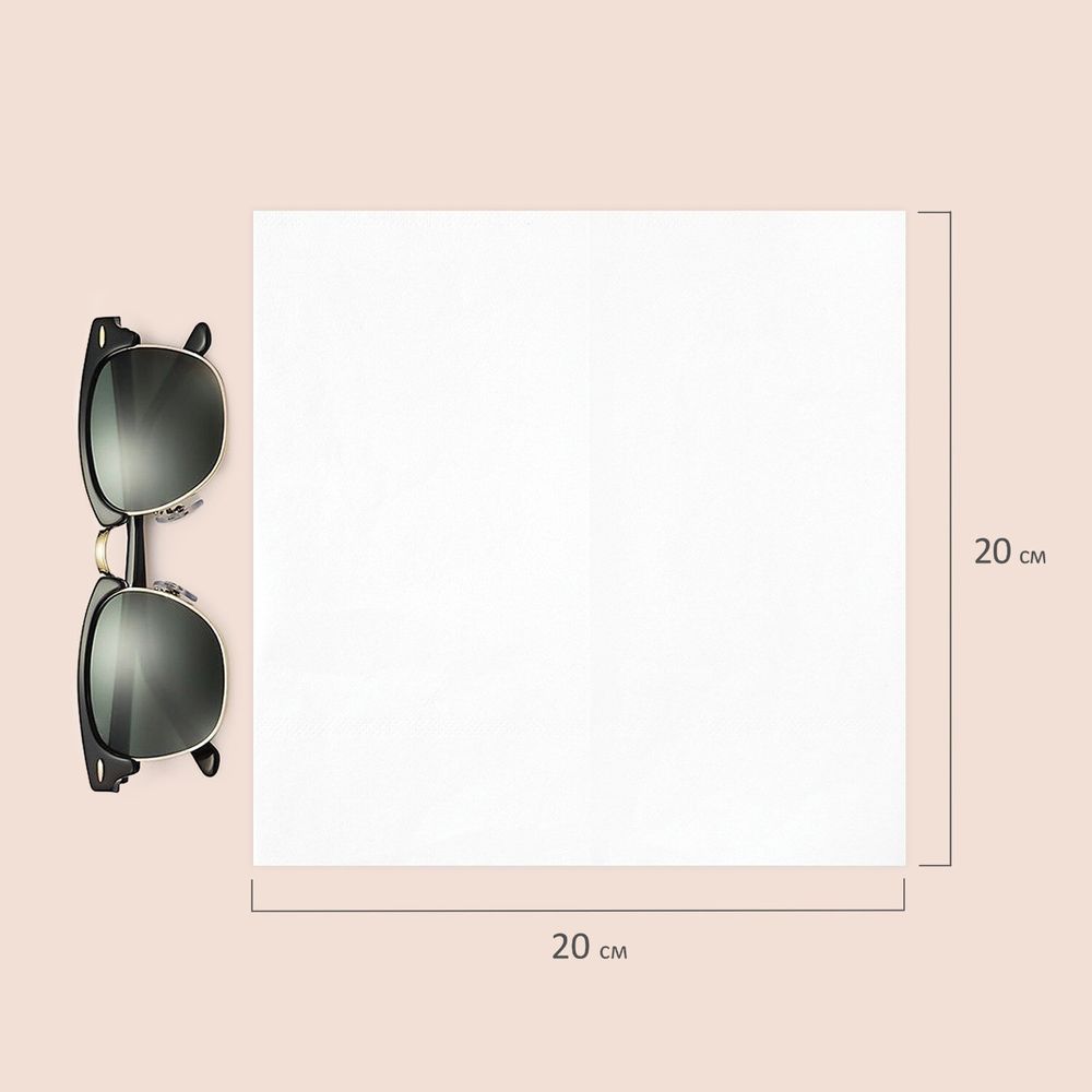 Салфетки косметические 100 шт. в картонном боксе 2-слойные, LAIMA 