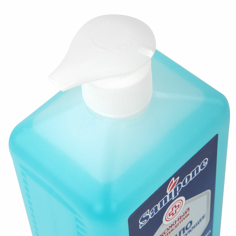 Мыло жидкое дезинфицирующее, 1 л, SANIPONE "Extra" (САНИПОН "Экстра"), дозатор