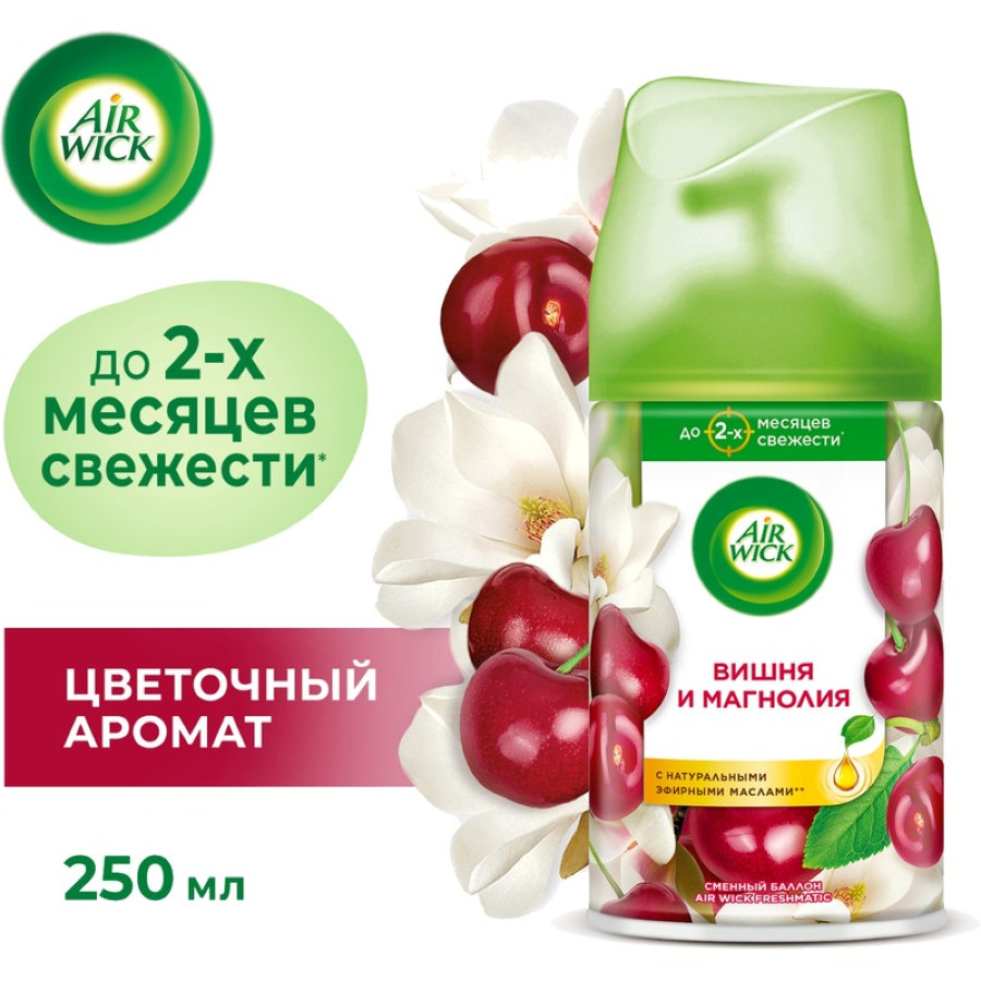 Освежитель воздуха Airwick Магнолия и цветущая вишня (сменный баллон), 250мл