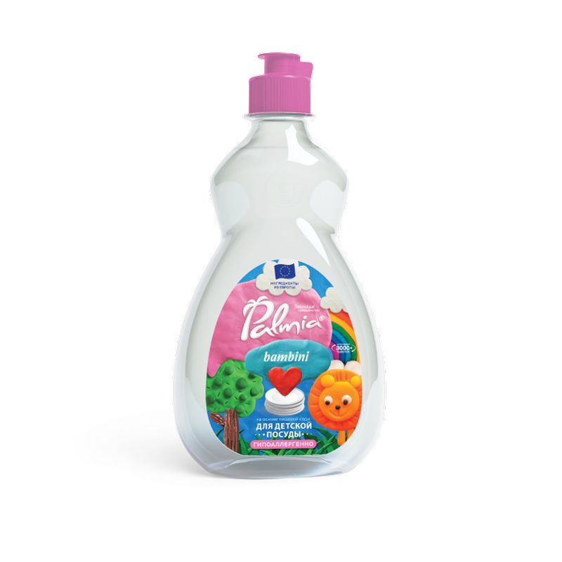 Средство для мытья посуды 0,45л, Palmia Bambini на основе пищевой соды